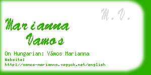 marianna vamos business card